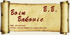 Boin Baković vizit kartica